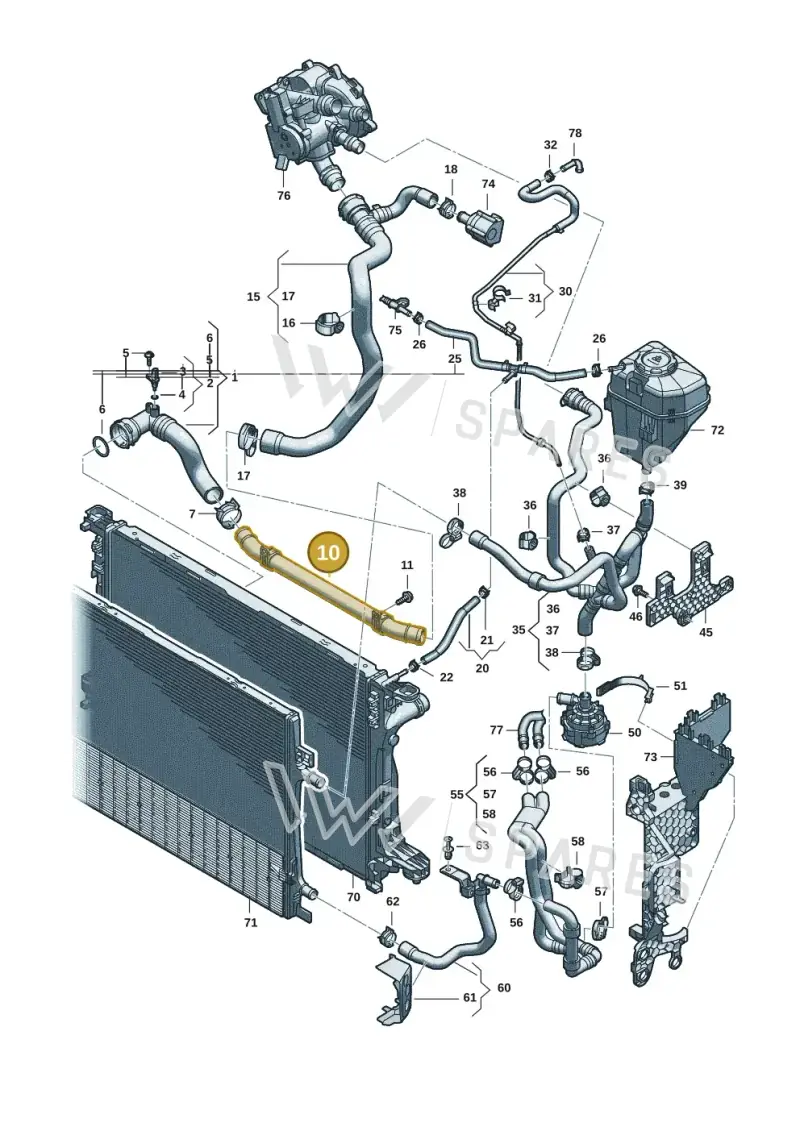 8B3121070 — Audi A5 Limousine (2024-2025) diagram 8wk121010, position 10