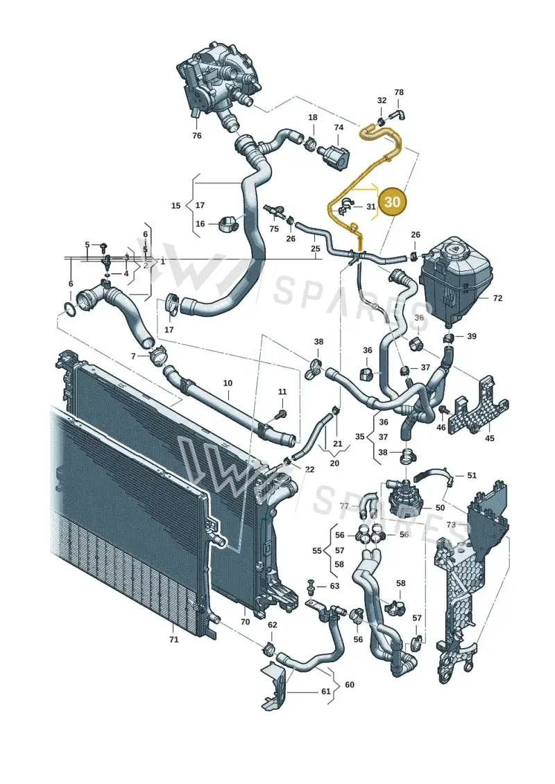 8B3121081A — Audi A5 Limousine (2024-2025) diagram 8wk121010, position 30