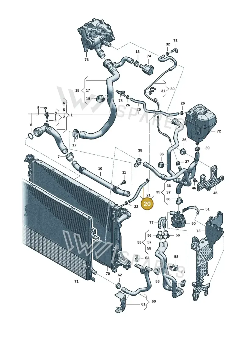 8B3121081J — Audi A5 Limousine (2024-2025) diagram 8wk121010, position 20