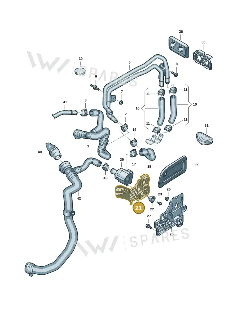 8B3121305 — Audi A5 Limousine (2024-2025) diagram 8wk121015, position 21