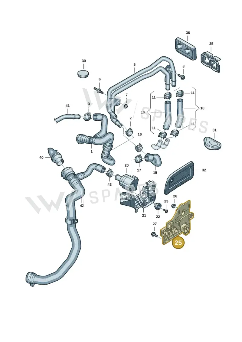 8B3121313AC — Audi A5 Limousine (2024-2025) diagram 8wk121010, position 25
