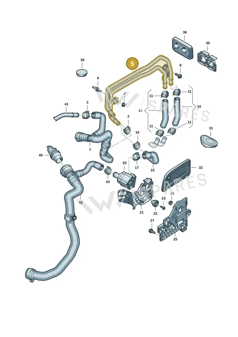 8B3121400Q — Audi A5 Limousine (2024-2025) diagram 8wk121015, position 5
