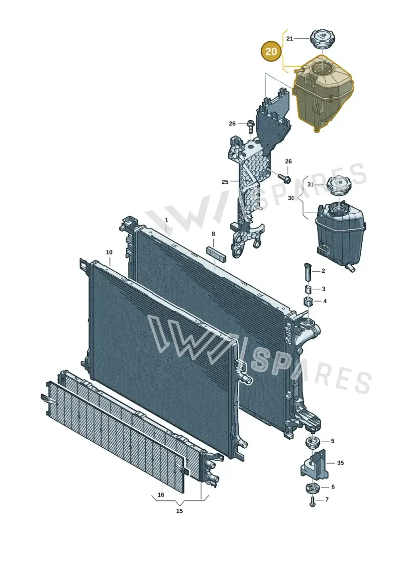 8B3121405G — Audi A5 Limousine (2024-2025) diagram 8wk121090, position 20