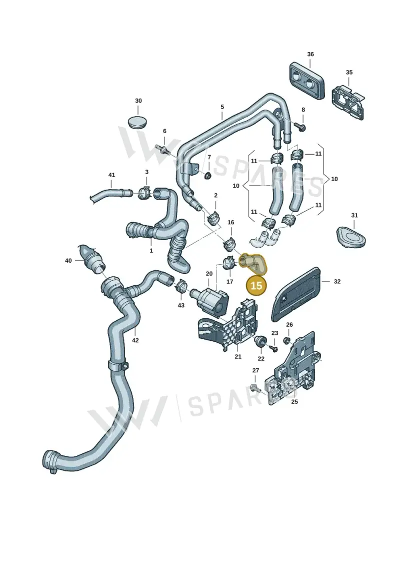 8B3121447 — Audi A5 Limousine (2024-2025) diagram 8wk121010, position 15