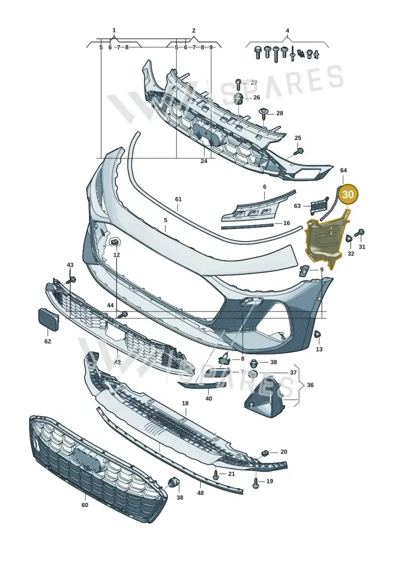 8B3121763 — Audi A5 Limousine (2024-2025) diagram 8wk807100, position 30