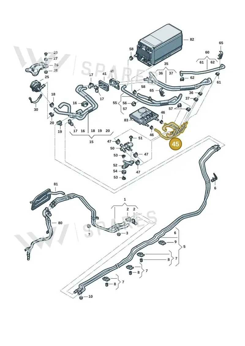 8B3122051B — Audi A5 Limousine (2024-2025) diagram 8wk121080, position 45
