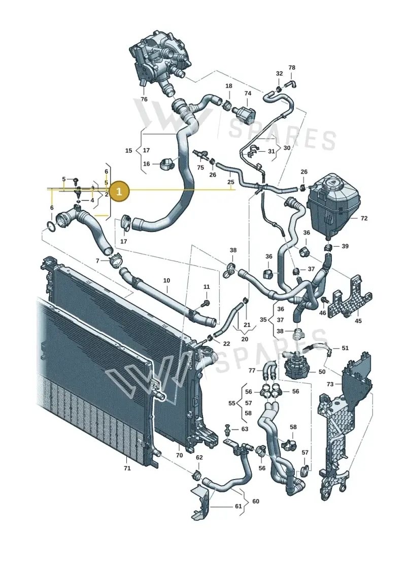 8B3122055 — Audi A5 Limousine (2024-2025) diagram 8wk121010, position 1