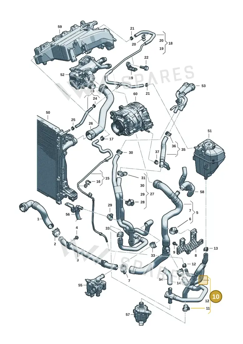 8B3122109AG — Audi A5 Limousine (2024-2025) diagram 8wk121060, position 10