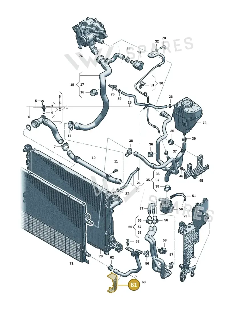 8B3122291AC — Audi A5 Limousine (2024-2025) diagram 8wk121010, position 61