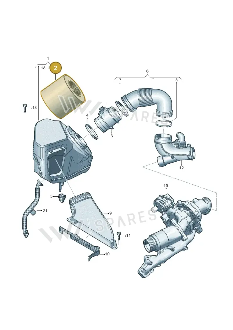 8B3133844B — Audi A5 Limousine (2024-2025) diagram 8wk133100, position 2
