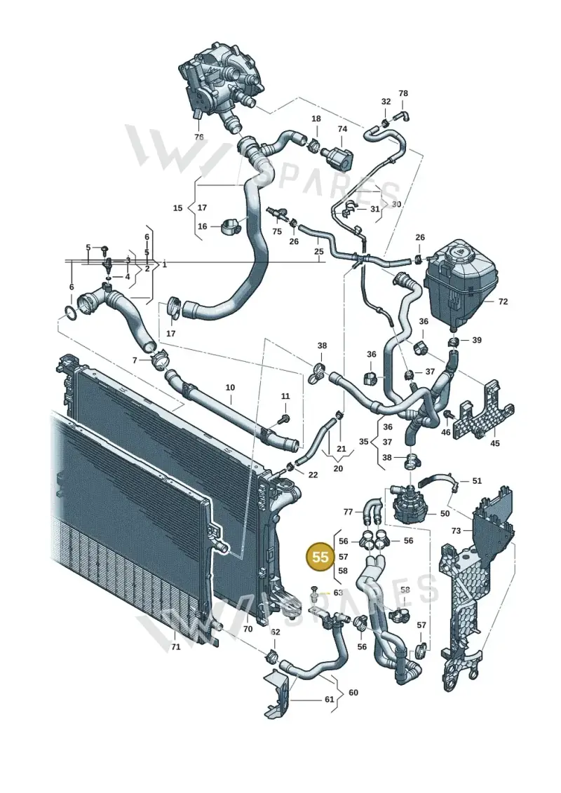 8B3145910AH — Audi A5 Limousine (2024-2025) diagram 8wk121010, position 55