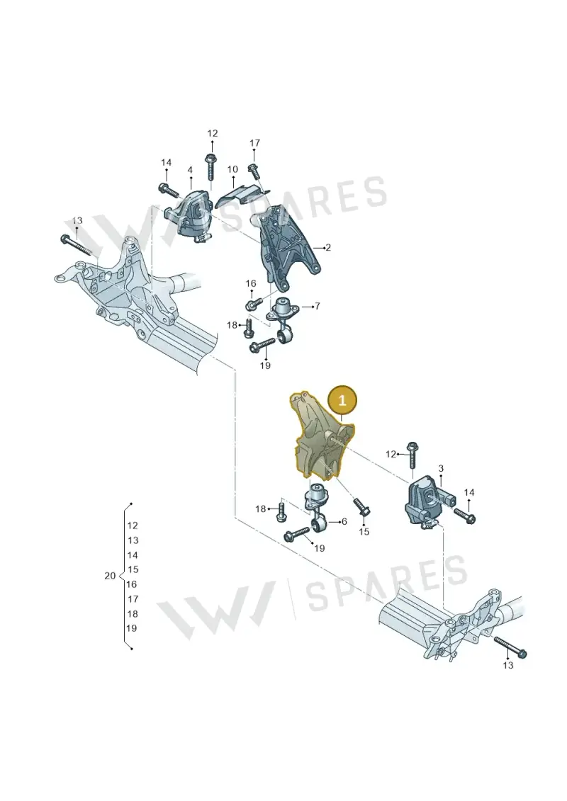 8B3199307A — Audi A5 Limo 2.0 (2024-) diagram 849199600, position 1