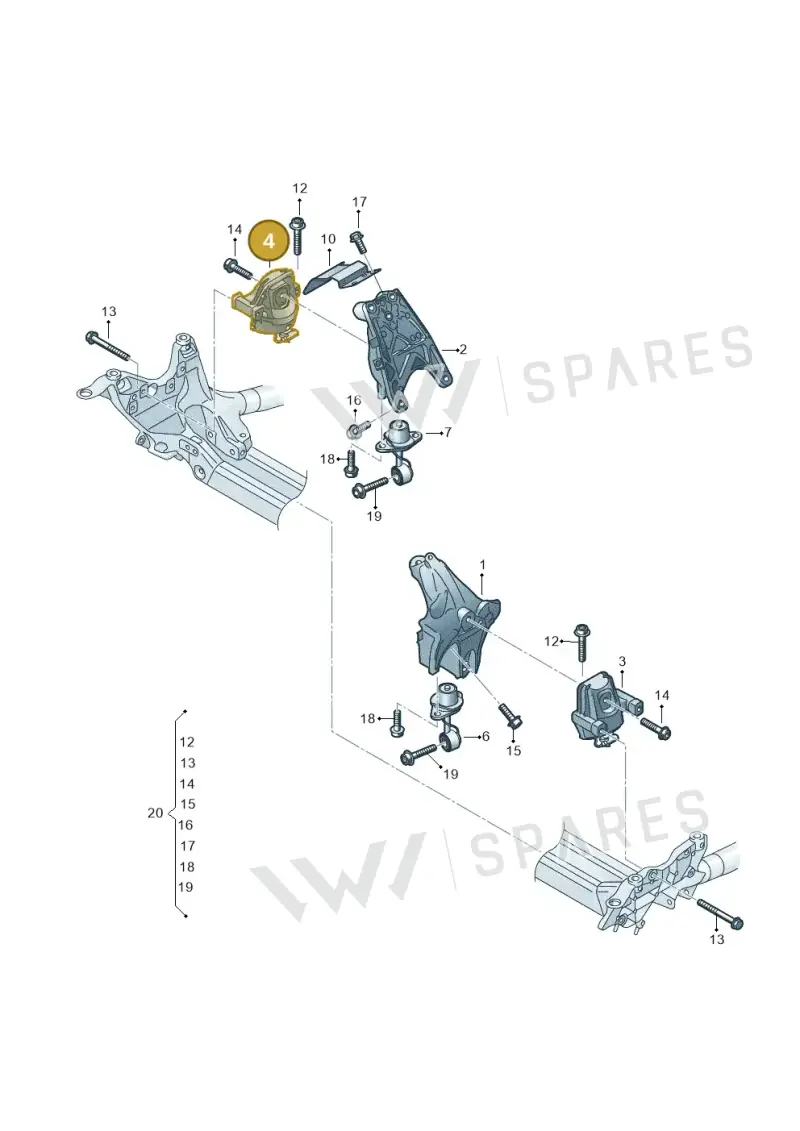 8B3199372AP — Audi A5 Limousine (2024-2025) diagram 849199600, position 4