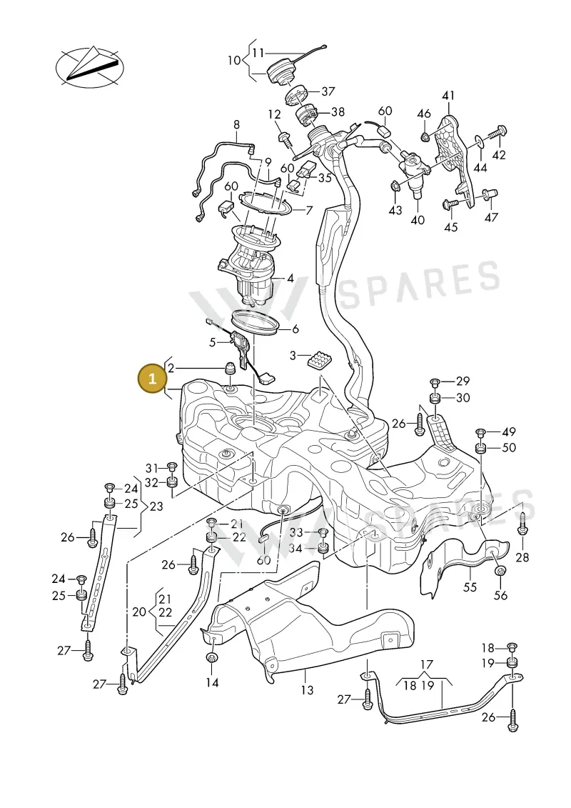 8B3201060AC — Audi A5 Limousine (2024-2025) diagram 8wh201000, position 1