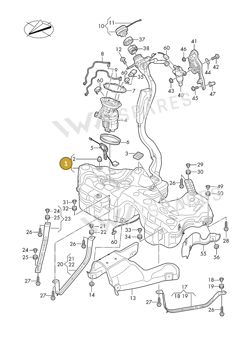 8B3201060AD — Audi A5 Limousine (2024-2025) diagram 8wh201000, position 1