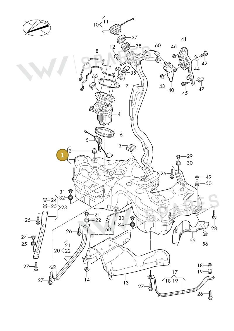 8B3201060AE — Audi A5 Limousine (2024-2025) diagram 8wh201000, position 1