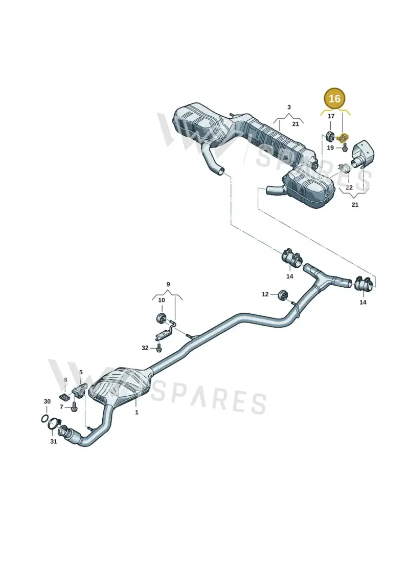 8B3253144G — Audi A5 Limousine (2024-2025) diagram 8wk253850, position 16