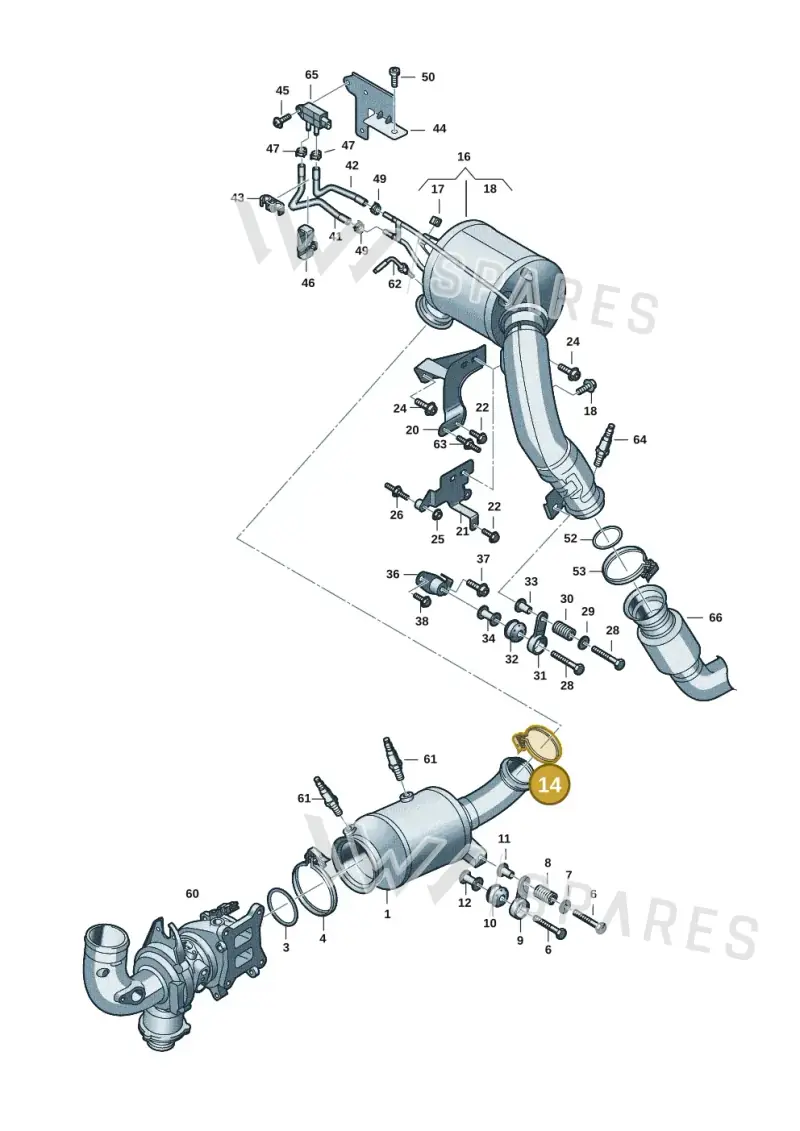 8B3253725H — Audi A5 Limousine (2024-2025) diagram 8wk253340, position 14