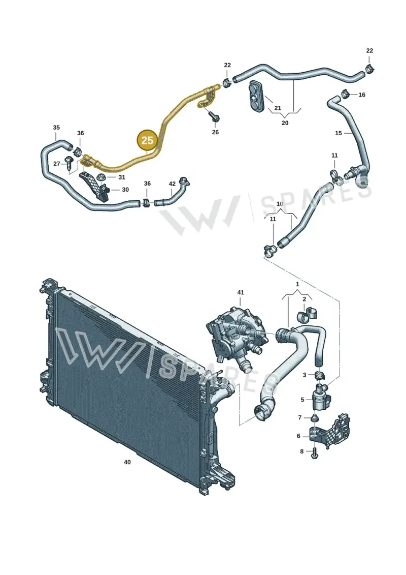 8B3265235AB — Audi A5 Limousine (2024-2025) diagram 8wk121020, position 25