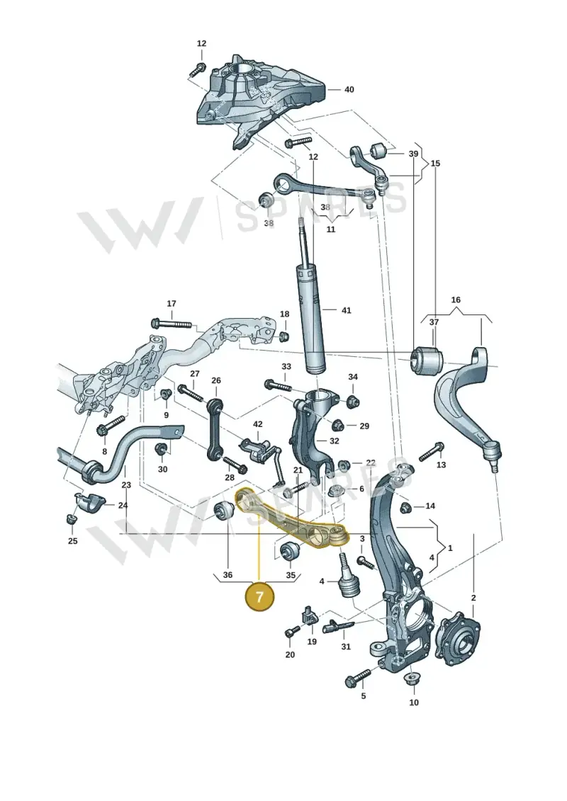8B3407151 — Audi A5 Limousine (2024-2025) diagram 8wk407000, position 7