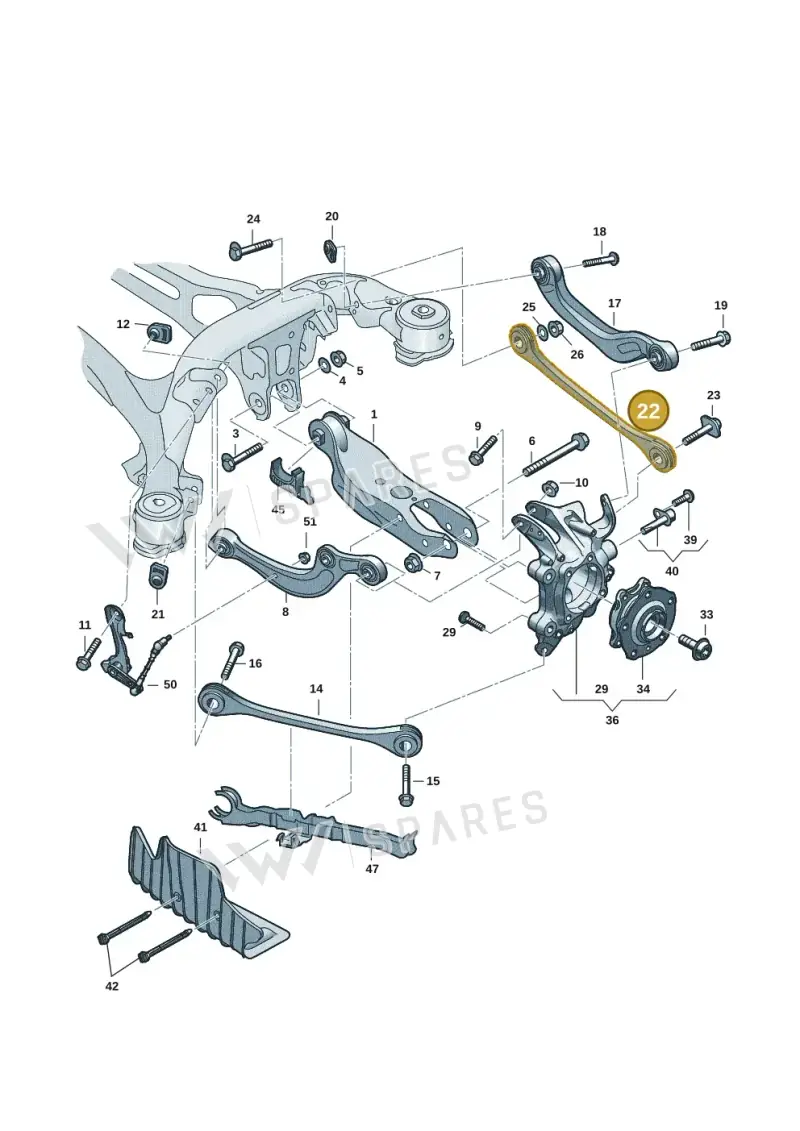 8B3501530 — Audi A5 Limousine (2024-2025) diagram 8wk505300, position 22