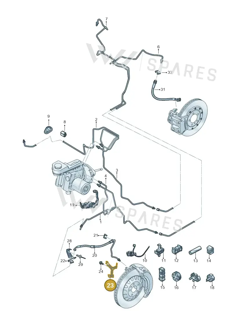 8B3611846B — Audi A5 Limousine (2024-2025) diagram 8wk611020, position 23