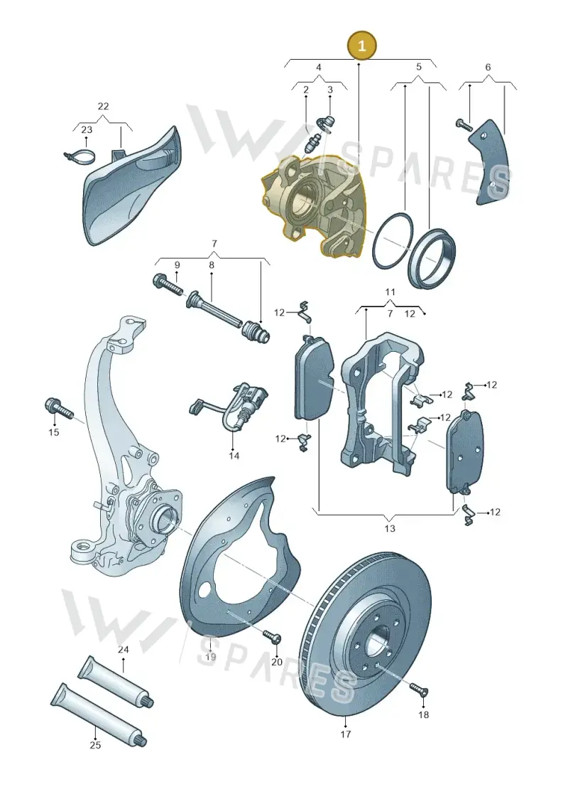 8B3615123A — Audi A5 Limousine (2024-2025) diagram 8wy615030, position 1