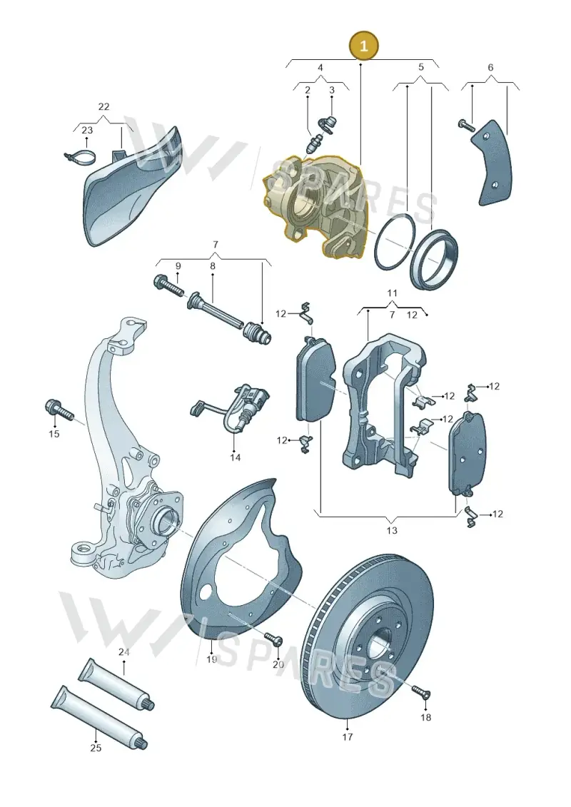 8B3615123G — Audi A5 Limousine (2024-2025) diagram 8wy615030, position 1