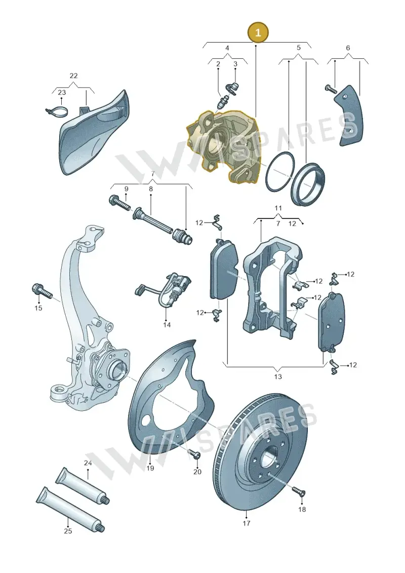8B3615124C — Audi A5 Limousine (2024-2025) diagram 8wy615030, position 1
