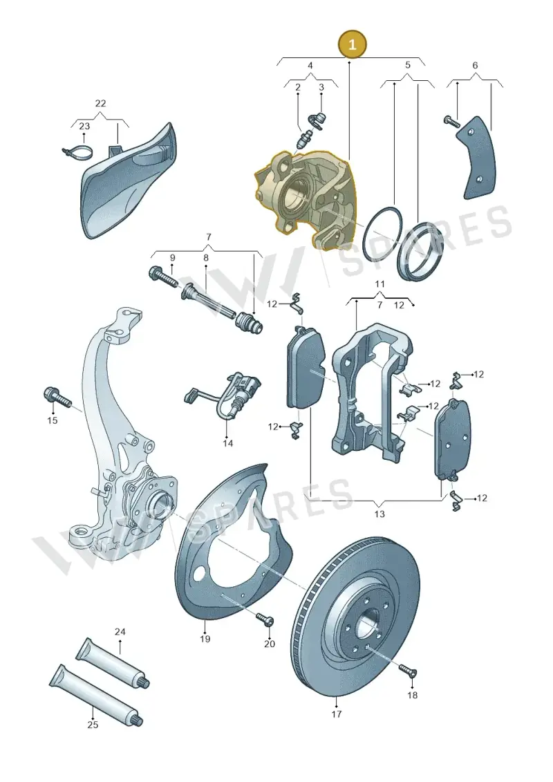 8B3615124F — Audi A5 Limousine (2024-2025) diagram 8wy615030, position 1
