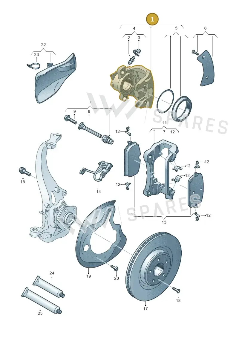 8B3615124 — Audi A5 Limousine (2024-2025) diagram 8wy615030, position 1