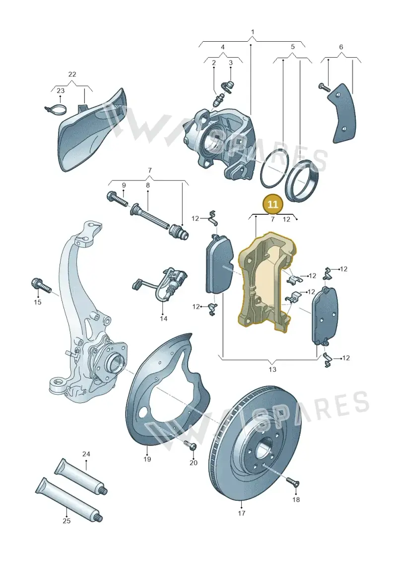 8B3615125 — Audi A5 Limousine (2024-2025) diagram 8wy615030, position 11