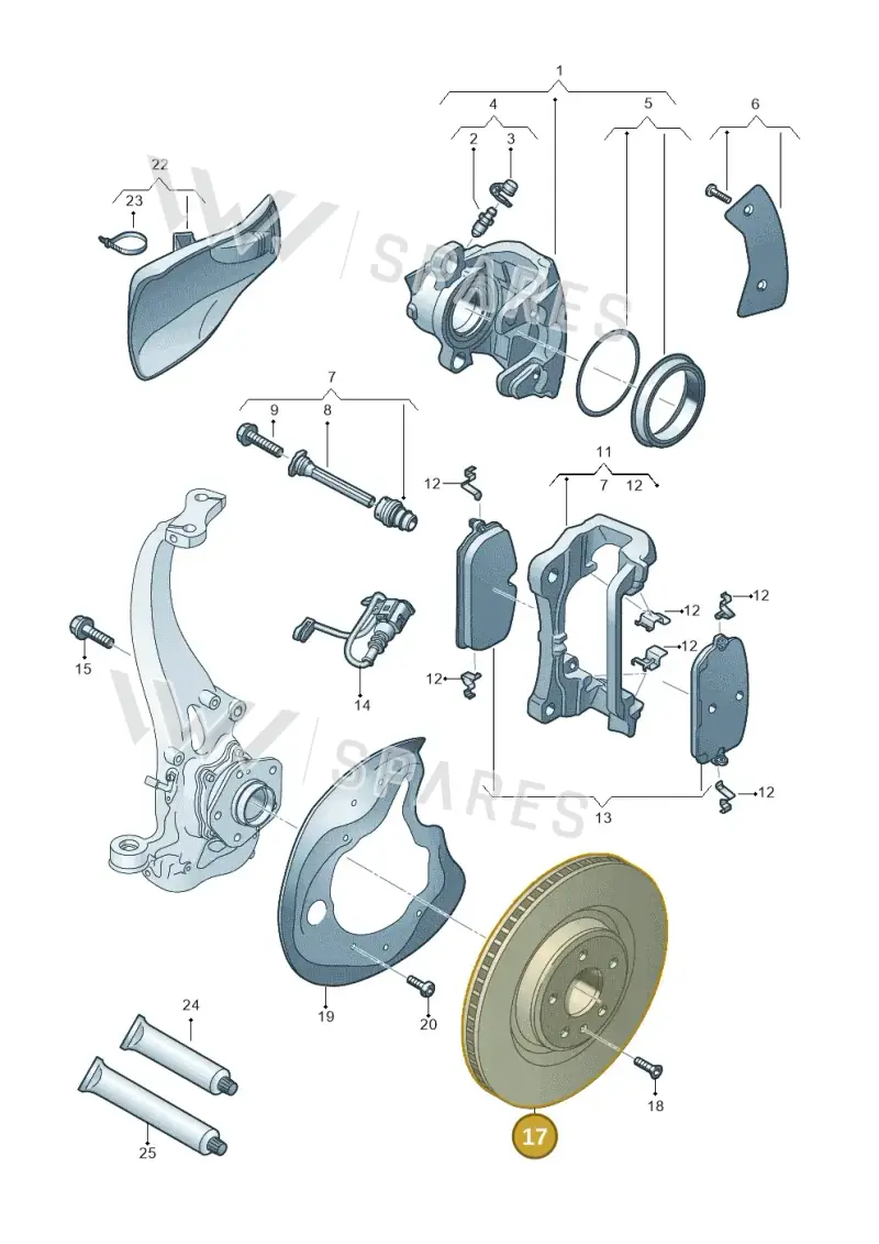 8B3615301B — Audi A5 Limousine (2024-2025) diagram 8wy615030, position 17