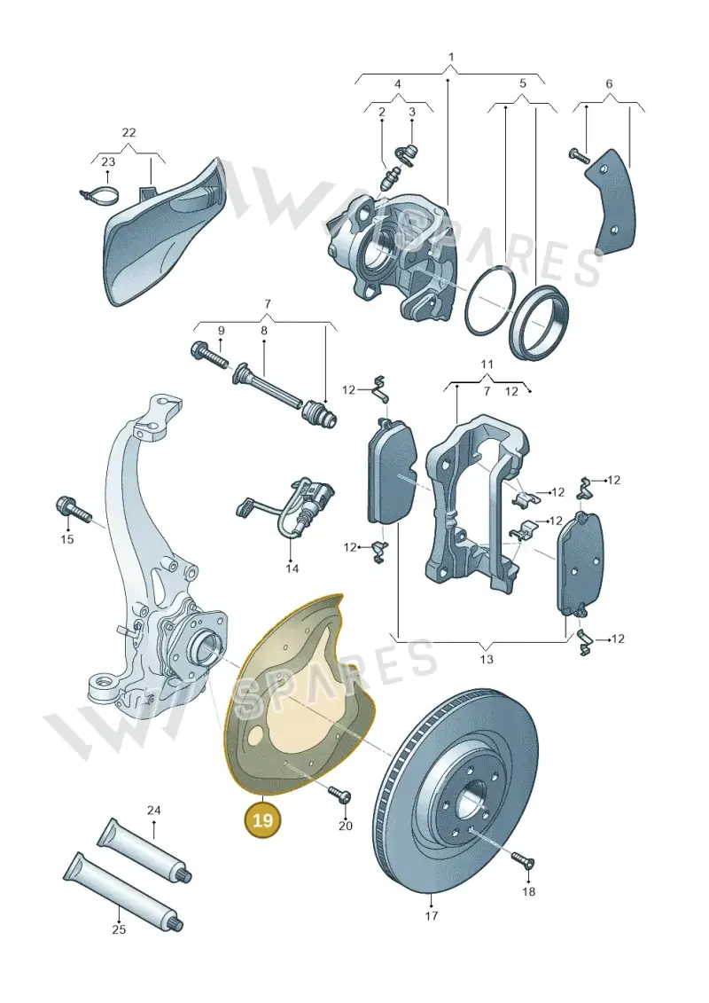 8B3615312 — Audi A5 Limousine (2024-2025) diagram 8wy615030, position 19