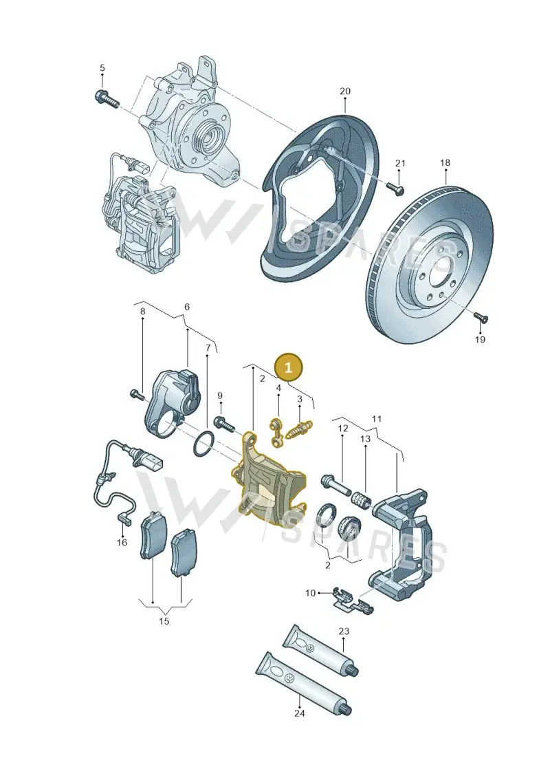 8B3615424F — Audi A5 Limousine (2024-2025) diagram 8wk615060, position 1