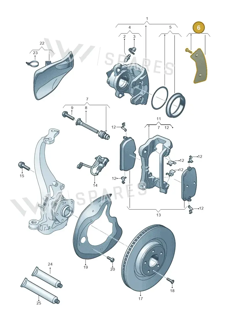8B3698221 — Audi A5 Limousine (2024-2025) diagram 8wy615030, position 6