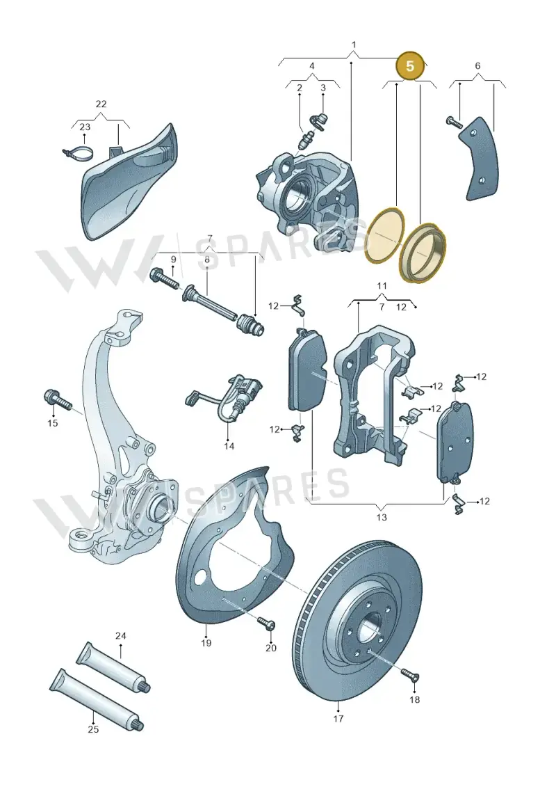 8B3698471 — Audi A5 Limousine (2024-2025) diagram 8wy615030, position 5