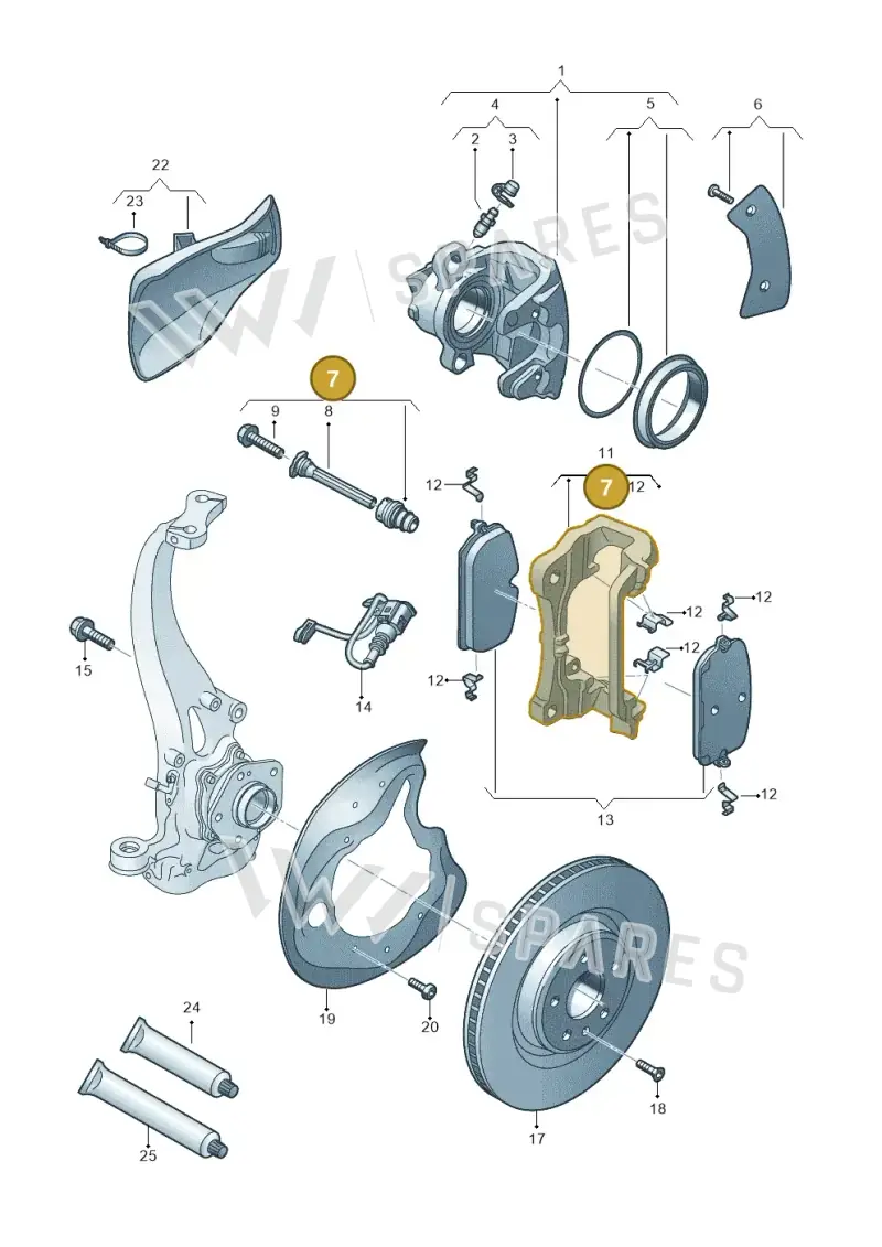 8B3698647 — Audi A5 Limousine (2024-2025) diagram 8wy615030, position 7