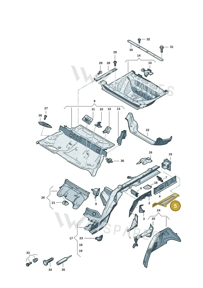 8B3802092 — Audi A5 Limousine (2024-2025) diagram 8wk803040, position 5