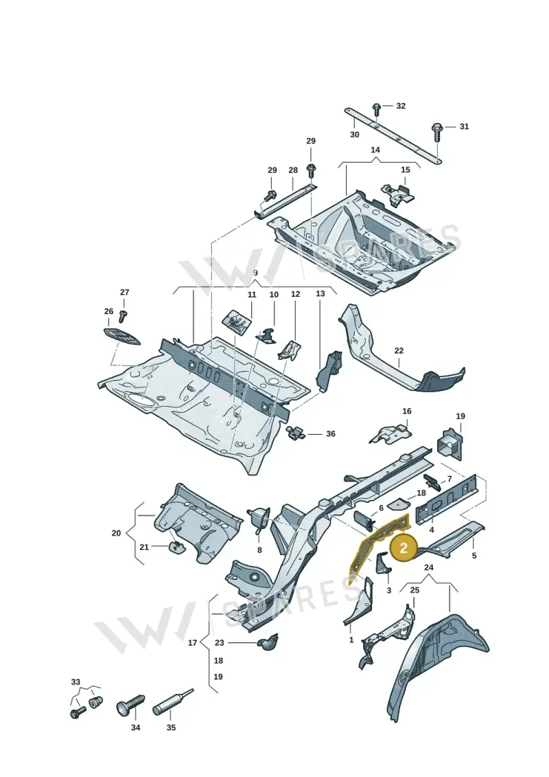 8B3802440 — Audi A5 Limousine (2024-2025) diagram 8wk803040, position 2