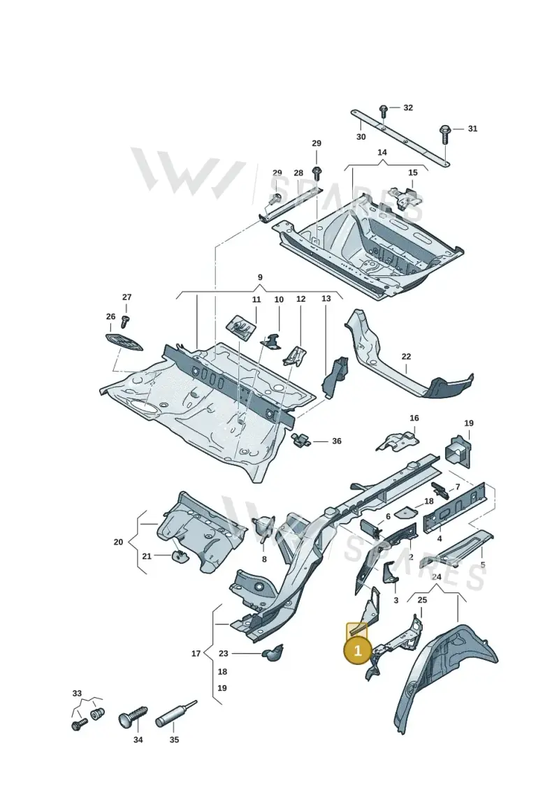 8B3802495 — Audi A5 Limousine (2024-2025) diagram 8wk803040, position 1