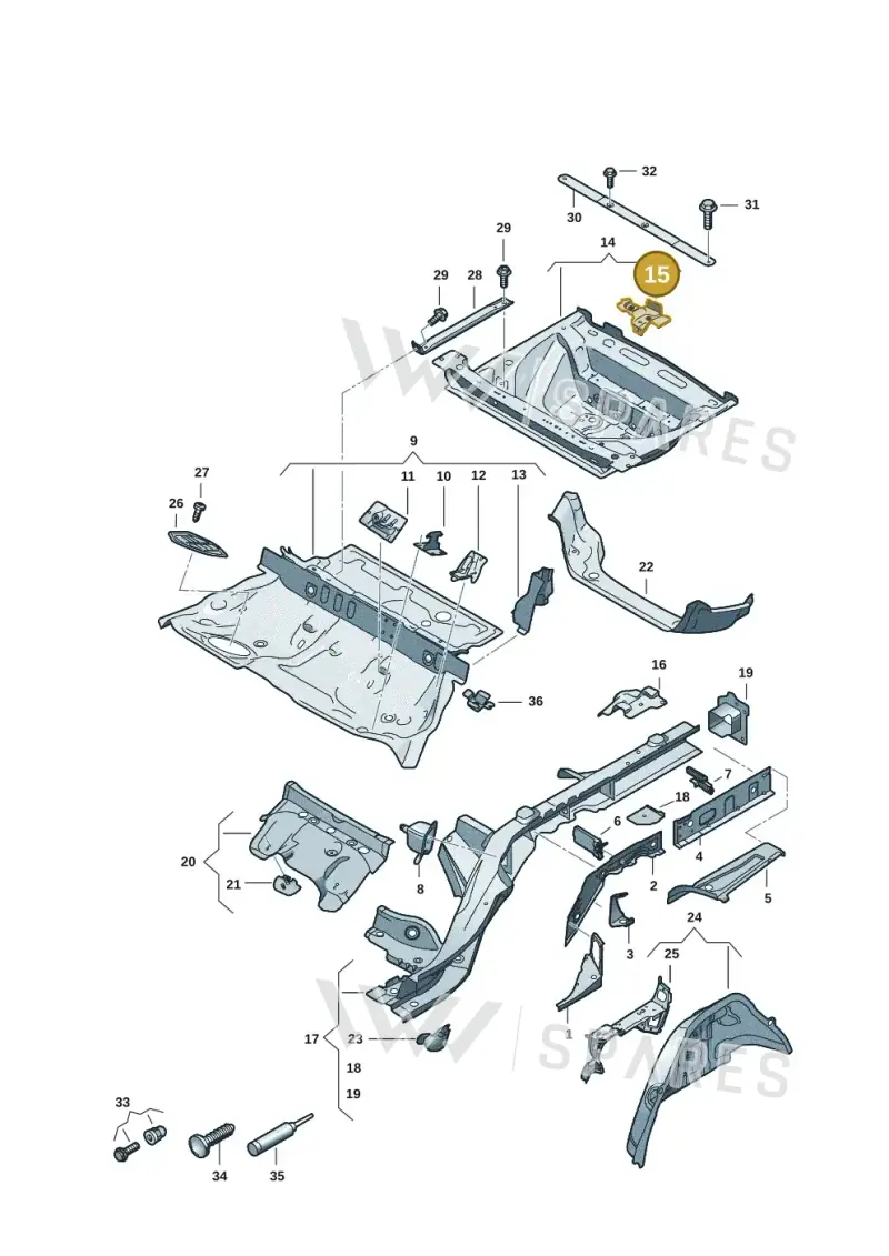 8B3802683 — Audi A5 Limousine (2024-2025) diagram 8wk803040, position 15