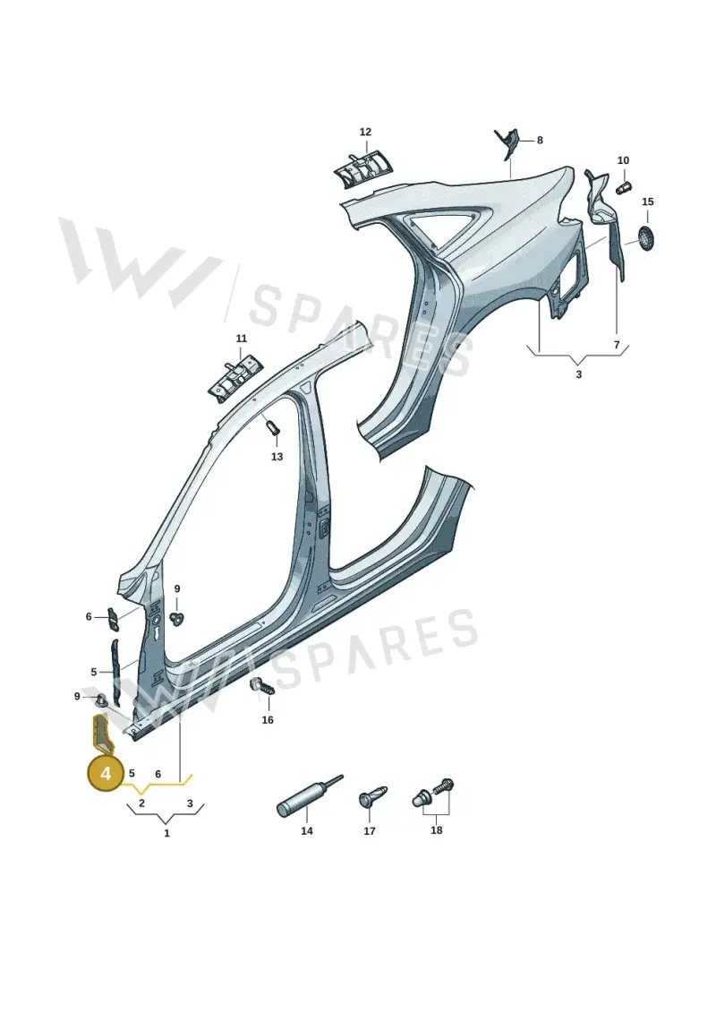 8B3803088 — Audi A5 Limousine (2024-2025) diagram 8wh809050, position 4
