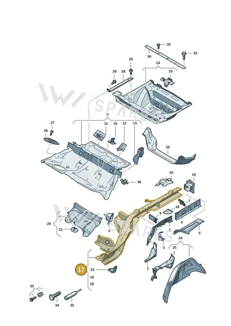8B3803402A — Audi A5 Limousine (2024-2025) diagram 8wk803040, position 17