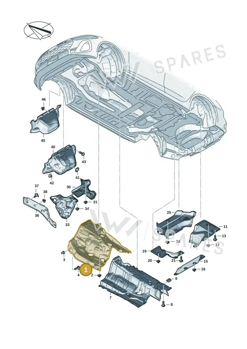 8B3803979D — Audi A5 Limousine (2024-2025) diagram 8wk804000, position 1