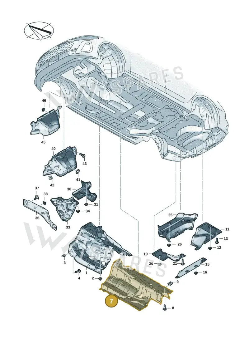 8B3804160E — Audi A5 Limousine (2024-2025) diagram 8wk804000, position 7
