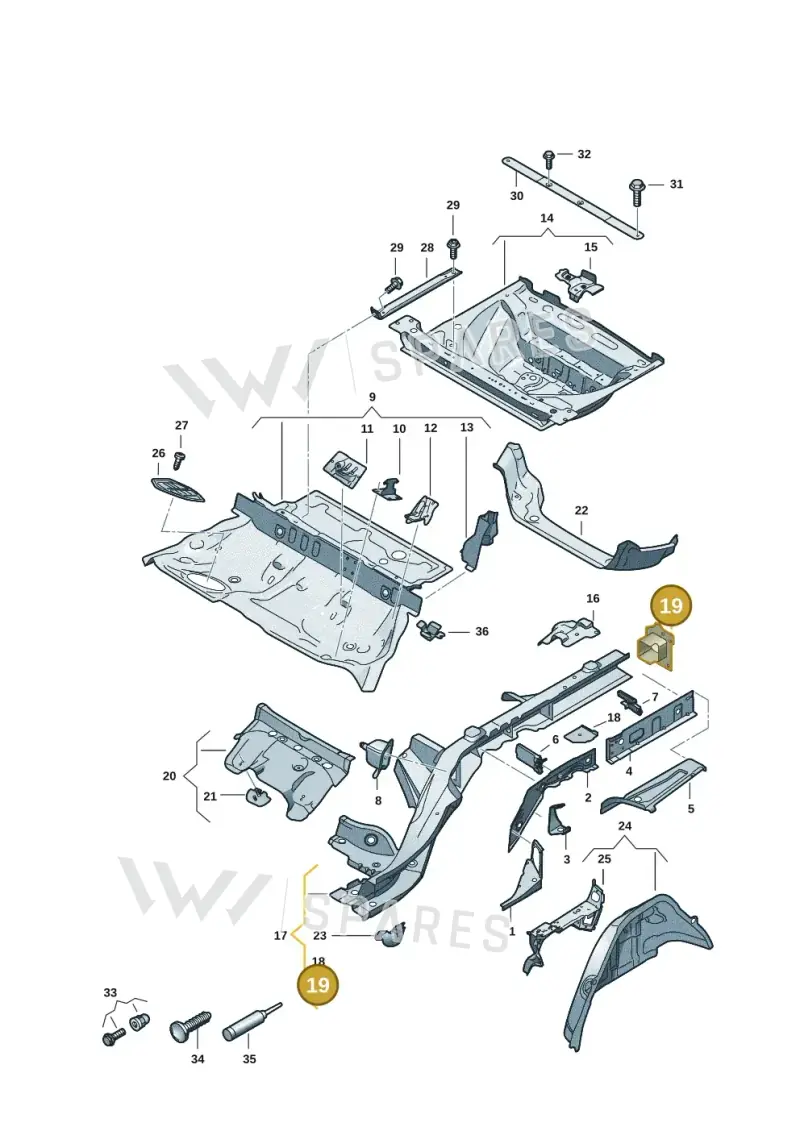 8B3804473A — Audi A5 Limousine (2024-2025) diagram 8wk803040, position 19