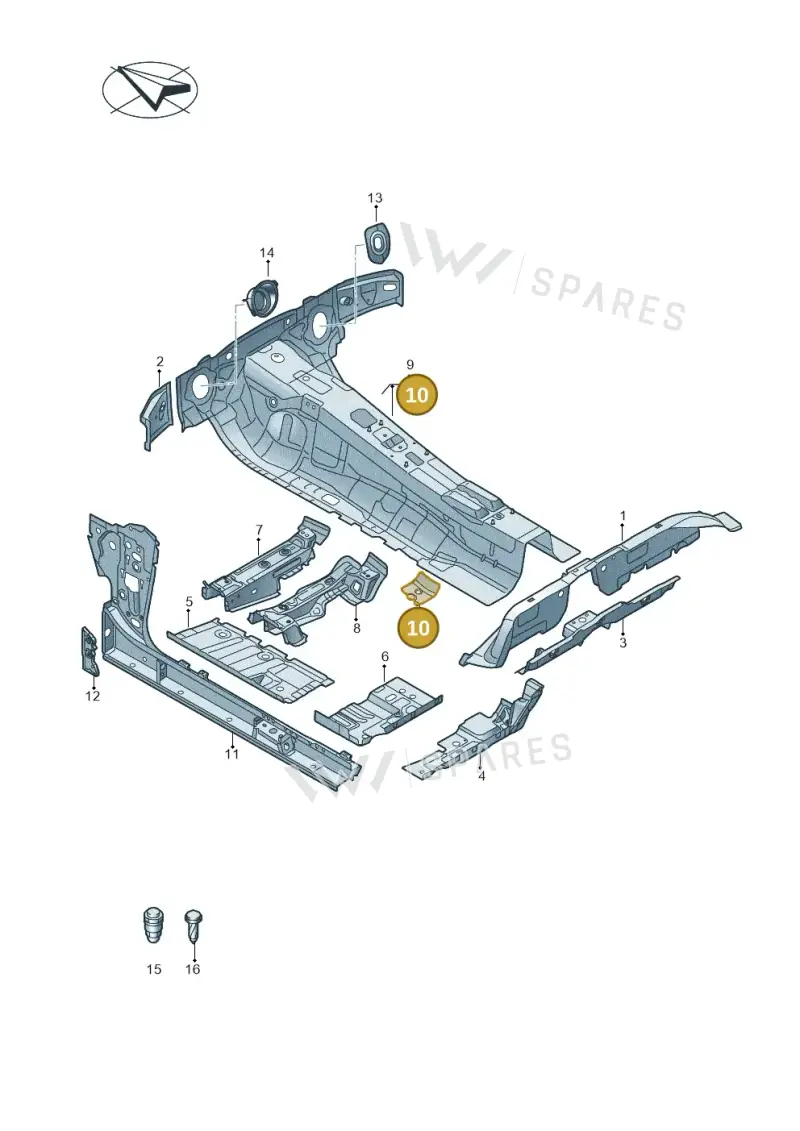 8B3804893 — Audi A5 Limousine (2024-2025) diagram 435803150, position 10