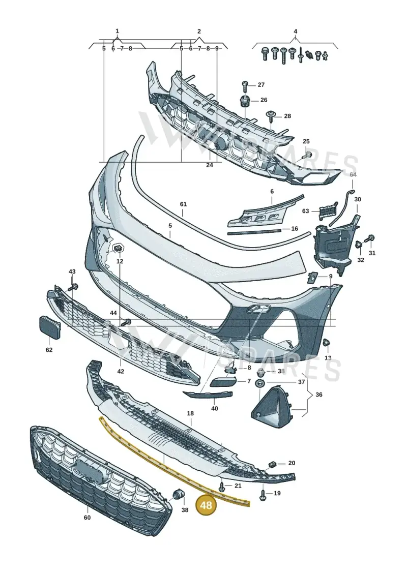 8B38071109B9 — Audi A5 Limousine (2024-2025) diagram 8wk807100, position 48
