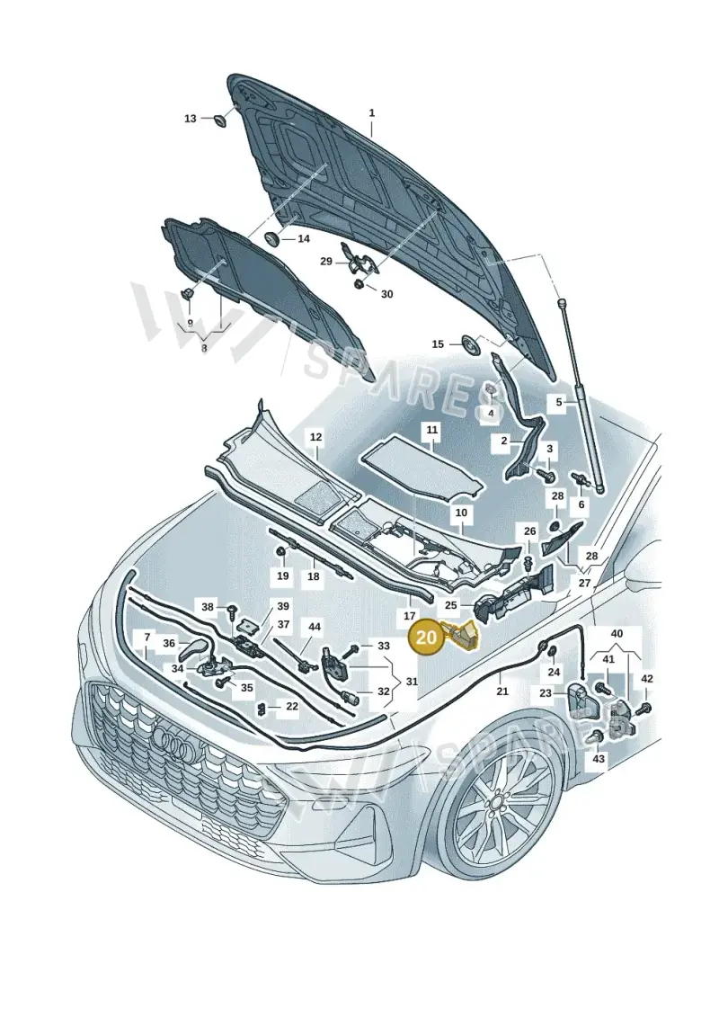 8B3807251 — Audi A5 Limousine (2024-2025) diagram 8wk823000, position 20